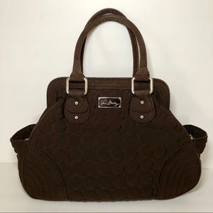 VERA BRADLEY Brown Expresso Microfiber Handbag